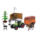 TRACTOR FARM SET WITH LIGHT 42,5X18X15,5CM LUNA