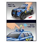 POLICE OFF ROAD CAR FRICTION 1:16 30X12,5X15,2CM WITH SOUND & LIGHT LUNA