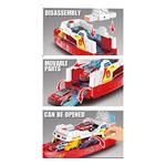 FIRE RESCUE BOAT FRICTION 1:16 WITH 3 ALLOY CARS 32X13X22,5CM WITH SOUND & LIGHT LUNA