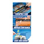 CONTAINER TRUCK LAUNCH WITH 2 ALLOY CARS WITH SOUND & LIGHT 42X13,3X23CM LUNA