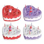 SOFT DOUGH HEART CAKE 2DES 33X7X22CM 6COL LUNA