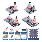 SPACE ELECTRONIC BUILDING SET 24X8,5X30CM LUNA
