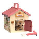 PLUSH WALKING DOG WITH HOUSE 34,7X18X WITH SOUND 2DES LUNA