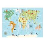 PUZZLE PICK-A-BOO! 20PCS  22,4x27,9x7CM WORLD MAP LUNA