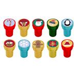 ROUND STAMP 10PCS CHRISTMAS LUNA