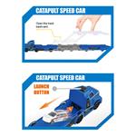 TRUCK BLUE WITH 3 METALLIC CARS 27X7,5X17,5CM LUNA
