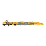 TRUCK YELLOW WITH 3 METALLIC CARS 27X7,5X17,5CM LUNA