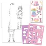 ΣΕΤ ΖΩΓΡΑΦΙΚΗΣ ΜΟΔΑΣ ΜΕ ΑΥΤΟΚΟΛΛΗΤΑ & ΣΤΕΝΣΙΛ 20 ΣΕΛΙΔΩΝ 26X20,5ΕΚ GLAMMY GLOSS