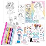 ΣΕΤ ΖΩΓΡΑΦΙΚΗΣ 40 ΦΥΛΛΑ ΜΕ ΑΥΤΟΚΟΛΛΗΤΑ & ΜΟΛΥΒΙΑ GLAMMY GLOSS 29,5X21ΕΚ