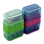 2 HOLE SHARPENER ERASER 55X40mm THE LITTLIES