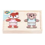 Wooden Puzzle Dress Up Set Luna Toys 22,5x5x15cm.