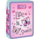 DOUBLE DECKER PENCIL CASE FILLED MUST TEAM 15X5X21 LIFE IS SWEET