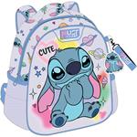 BACKPACK 27X10X31CM 2 CASES STITCH 1