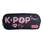 Σχολική Κασετίνα Βαρελάκι Must Team K-Pop Μαύρη - Ροζ 2 Θήκες