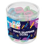 1 HOLE SHARPENER PLASTIC 35X20X15mm 3COLORS THE LITTLIES