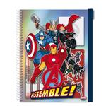 NOTEBOOK SPIRAL A5 IN PVC ZIP POUCH AVENGERS