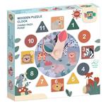 Wooden Clock Luna Toys 22x3,5x22cm.