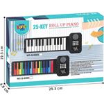 SILICONE HARMONIUM OF 25 KEYS BLACK AND WHITE WITH USB 29X5X20CM LUNA