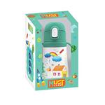Vacuum Flask Stainless Steel Must Team Happy Doodle 350 ml with handles and straw
