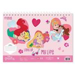 PAINTING BLOCK PRINCESS 23X33 40SH  STICKERS-STENCIL-2 COLORING PG  2DESIGNS