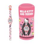 DIGITAL WATCH IN TIN COIN BANK HELLO KITTY & FRIENDS