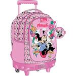 ΤΣΑΝΤΑ ΤΡΟΛΛΕΥ ΔΗΜΟΤΙΚΟΥ 34Χ20Χ44ΕΚ 3ΘΗΚΕΣ MINNIE FLOWERS