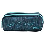 School Barrel Pencil Case Must Team Game On 2 Zippers
