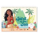 PAINTING BLOCK 23X33CM 40SH STICKERS-STENCIL-2 COLORING PG  2DESIGNS VAIANA 2