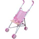 DOLL STROLLER PINK-BEIZE 26X48X52CM LUNA