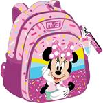 BACKPACK 27X10X31CM 2CASES MINNIE MOUSE PINK