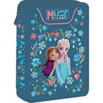 DOUBLE DECKER PENCIL CASE FILLED 15X5X21CM FROZEN FLOWERS