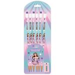 PENCIL WITH RUBBER BLISTER 6PCS WITH SHARPENER MUST TEAM GIRL WOW