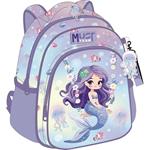 BACKPACK MUST TEAM 27X10X31CM 2CASES MERMAID