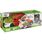 TRUCK DINOSAUR WITH 2 METALLIC CARS GREEN 48,6X13,5X17CM LUNA