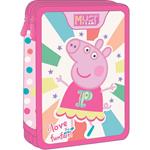 DOUBLE DECKER PENCIL CASE FILLED 15X5X21 PEPPA PIG I LOVE FUNFAIR