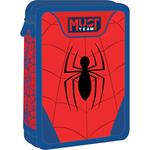 DOUBLE DECKER PENCIL CASE FILLED 15X5X21CM SPIDERMAN WEB