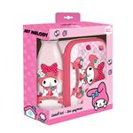 LUNCH BOX PP 800ML & WATER CANTEEN ALUMINIUM 500ML SET MY MELODY