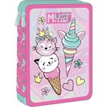 DOUBLE DECKER PENCIL CASE FILLED MUST TEAM 15X5X21 ICE CREAM