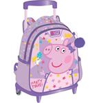 BACKPACK TROLLEY 27Χ10Χ31 2CASES PEPPA PIG CELEBRATE WITH PEPPA