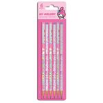 PENCIL WITH RUBBER MY MELODY BLISTER 6PCS