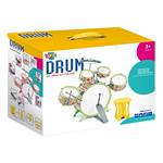DRUMS GREEN WITH STOOL 42,5X16,3X32CM LUNA