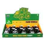 TRACTOR WITH LOADER DIE CAST PULL BACK 13X5,4X5,6CM 3DES LUNA