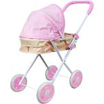 DOLL STROLLER PINK-BEIZE 30X50X57CM LUNA