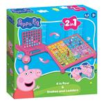 BOARD GAME 4 IN A ROW & SNAKES & LADDERS 29X29X6CM PEPPA PIG