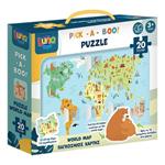 PUZZLE PICK-A-BOO! 20PCS  22,4x27,9x7CM WORLD MAP LUNA