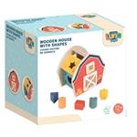 Wooden House with Shapes Luna Toys 18,3x12x17cm.