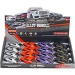 METALLIC VEHICLE PULL BACK 1:43 WITH OPENING DOORS 4COL LUNA