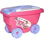 BRICKS IN A CART 42PCS PINK 24,5X17X17CM LUNA