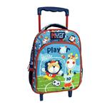 School Trolley Backpack Kindergarten Must Team Soccer Player Animals 2 Cases