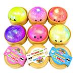SQUISHY FACE 8,5CM WITH LIGHT 6COL LUNA